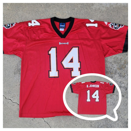 Vtg Adidas Tampa Bay Buccaneers Brad Johnson Football Jersey NFL