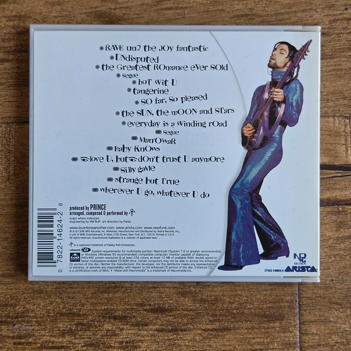 Vtg 1999 Prince RAVE UN2 THE JOY FANTASTIC CD