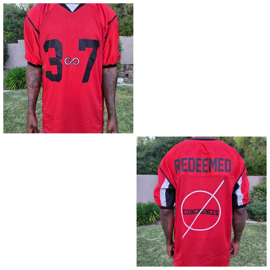 Continual Coincidences Brand Upcycled Vintage Football Jersey REDEEMED