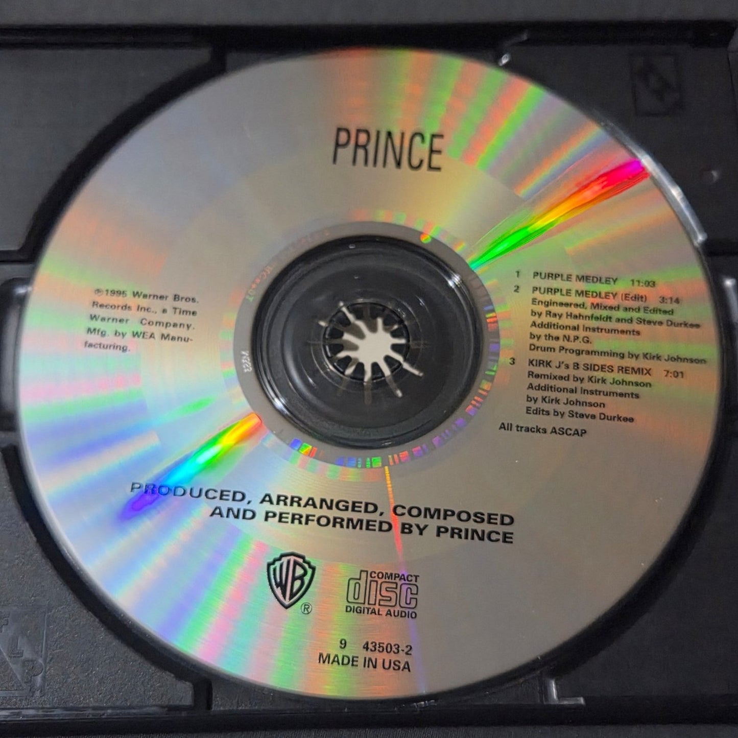 Vtg 1995 Prince PURPLE MEDLEY Maxi Single CD