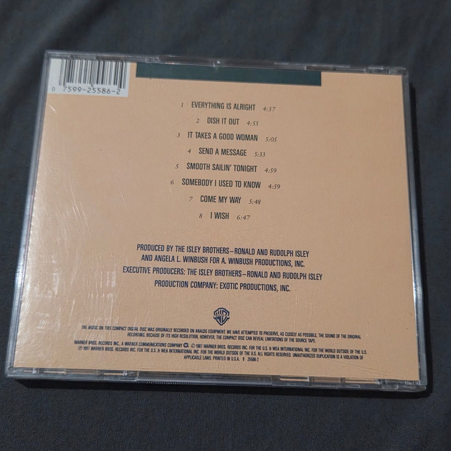 Vtg 1987 The Isley Brothers SMOOTH SAILIN' CD