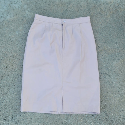 Vtg Prezzia Leather Skirt