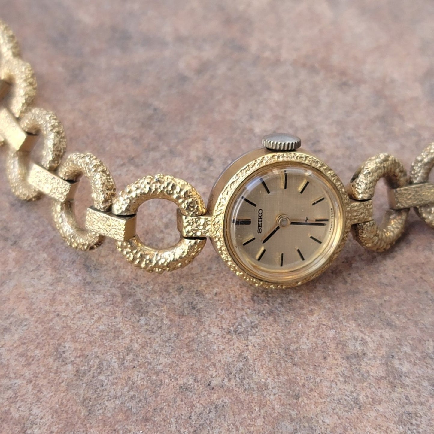 Vtg Seiko Gold Tone Automatic Wind-up Watch