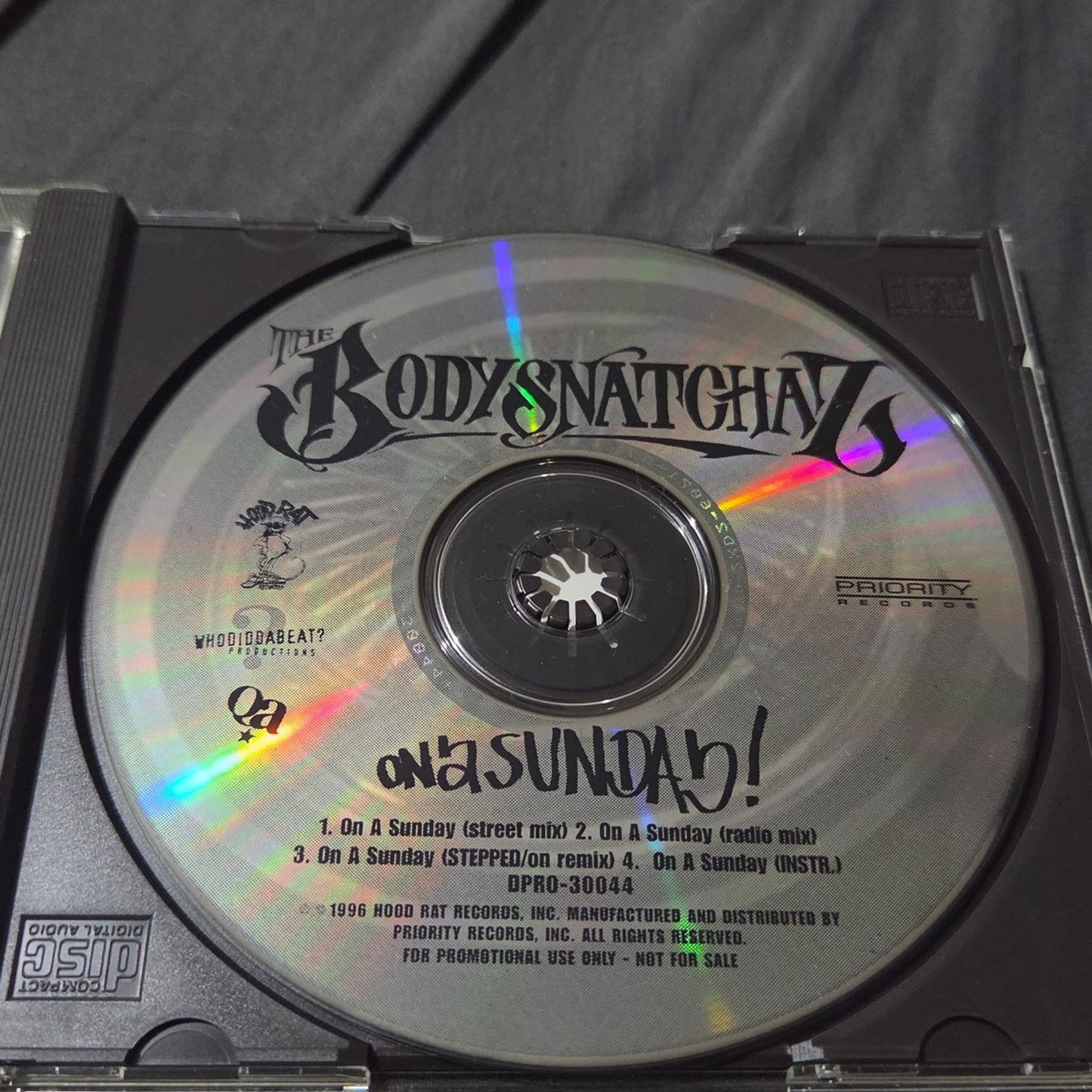 Vtg 1996 The Bodysnatchaz ON A SUNDAY! CD SINGLE