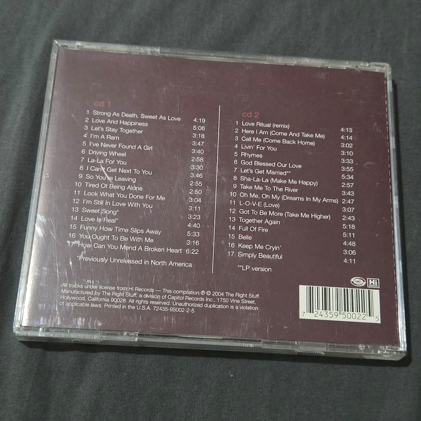 Vtg 2004 Al Green The Absolute Best Double CD