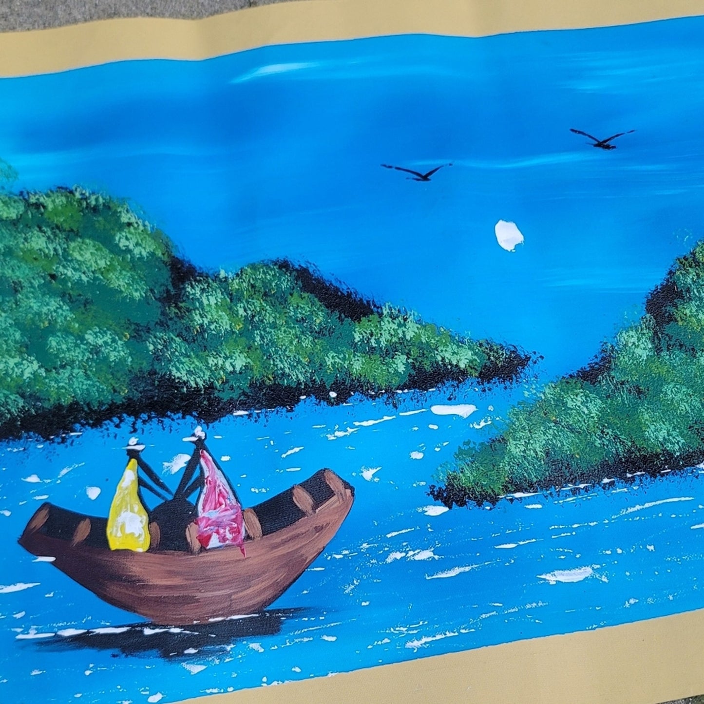 Custom Canvas Oil Painting Ghana West Africa