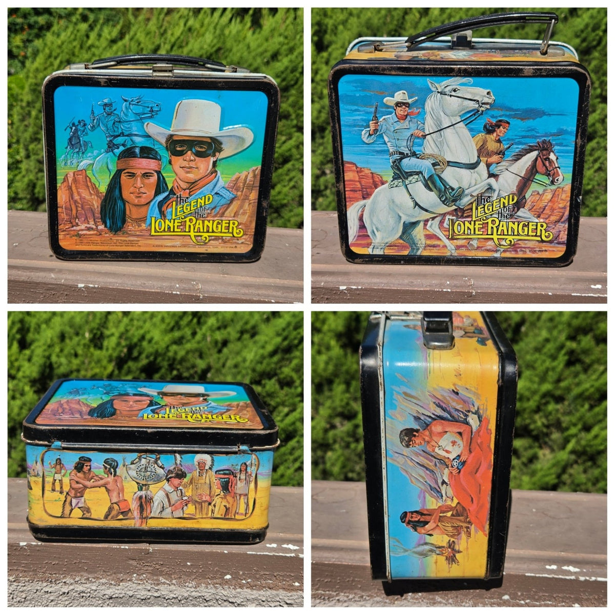 Vtg 1980 Aladdin The Legend Of The Lone Ranger Metal Lunch Box