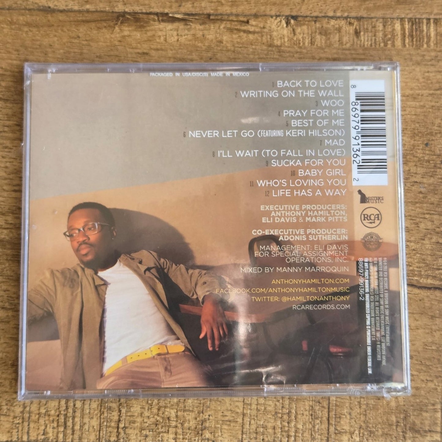 Anthony Hamilton BACK TO LOVE CD