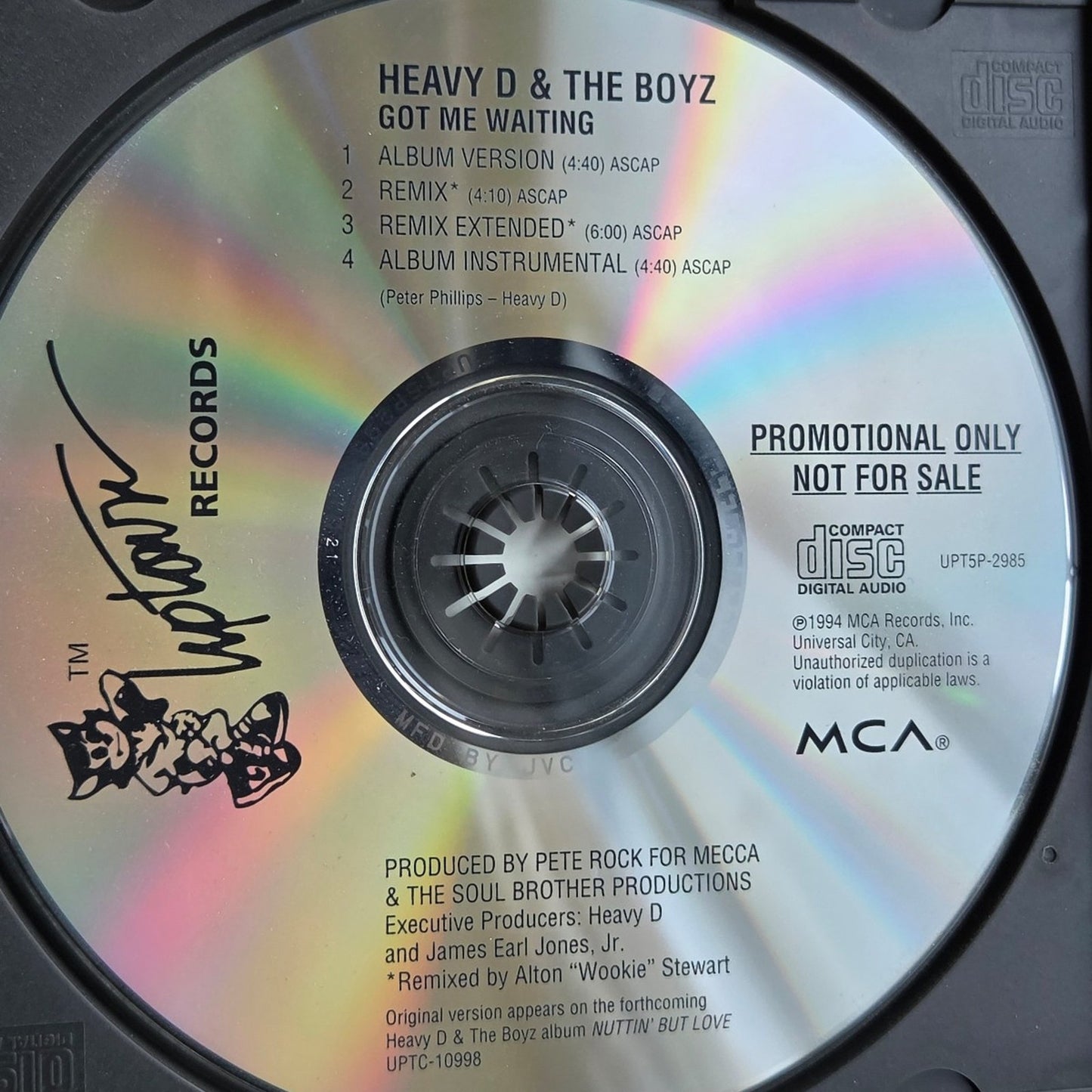 Vtg 1994 Heavy D & The Boyz GOT ME WAITING REMIX PROMO CD Hip Hop Rap