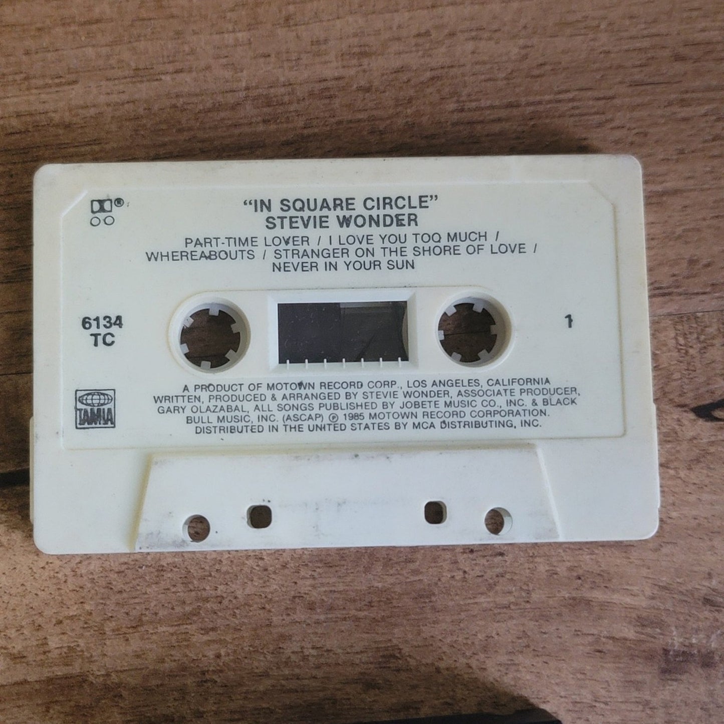 Vtg 1985 Stevie Wonder IN SQUARE CIRCLE Cassette Tape