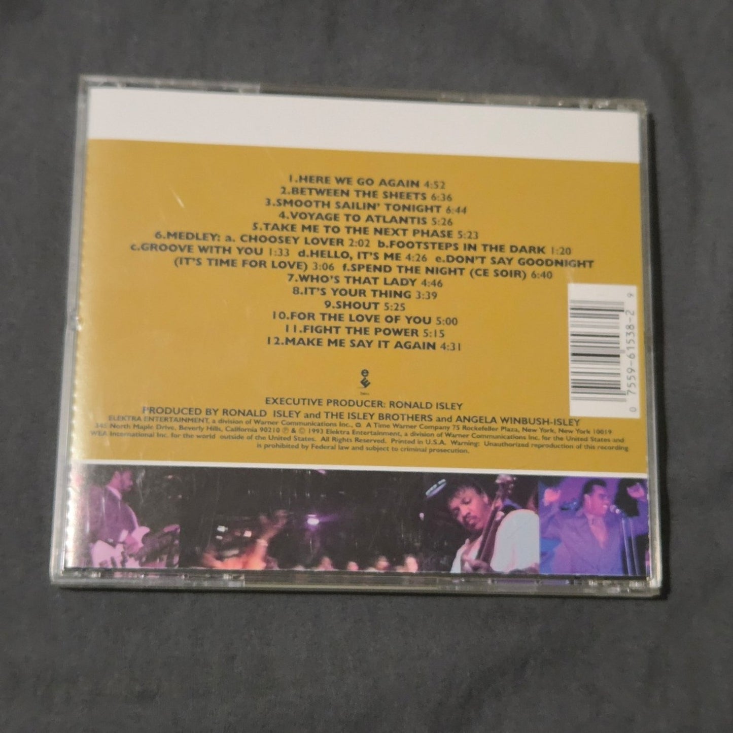Vtg 1993 THE ISLEY BROTHERS LIVE! CD