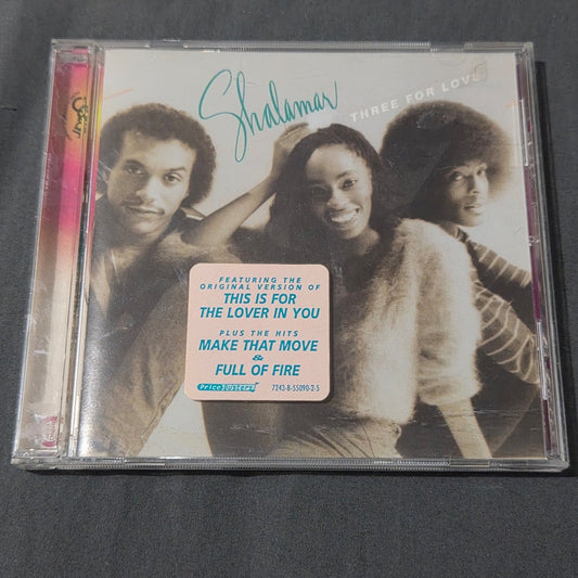 Vtg 1997 Shalamar THREE FOR LOVE CD w/HYPE STICKER