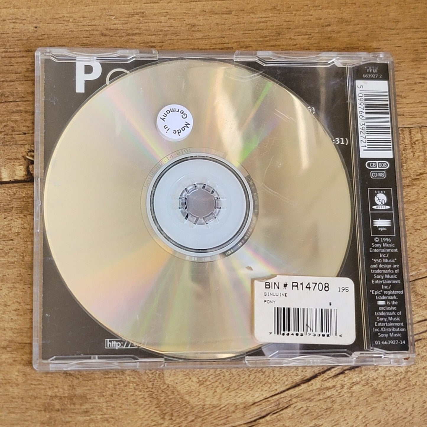 Vtg 1996 Ginuwine PONY CD Single