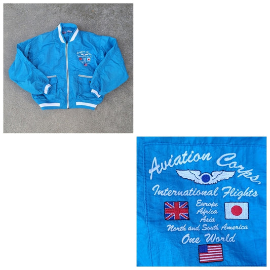 Vtg Foreign Legion Aviation Corps Nylon Jacket