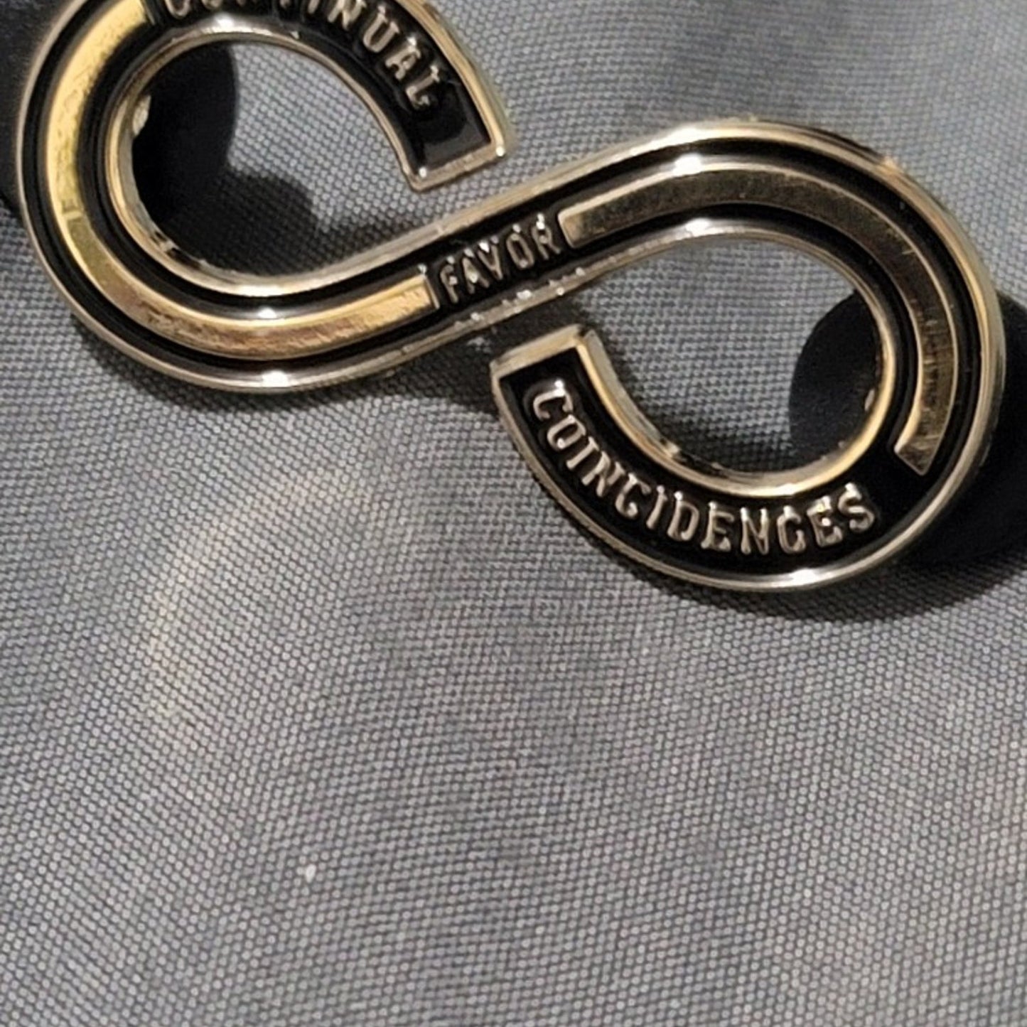 Continual Coincidences Favor Custom Gold Tone Brand Logo Lapel Pin
