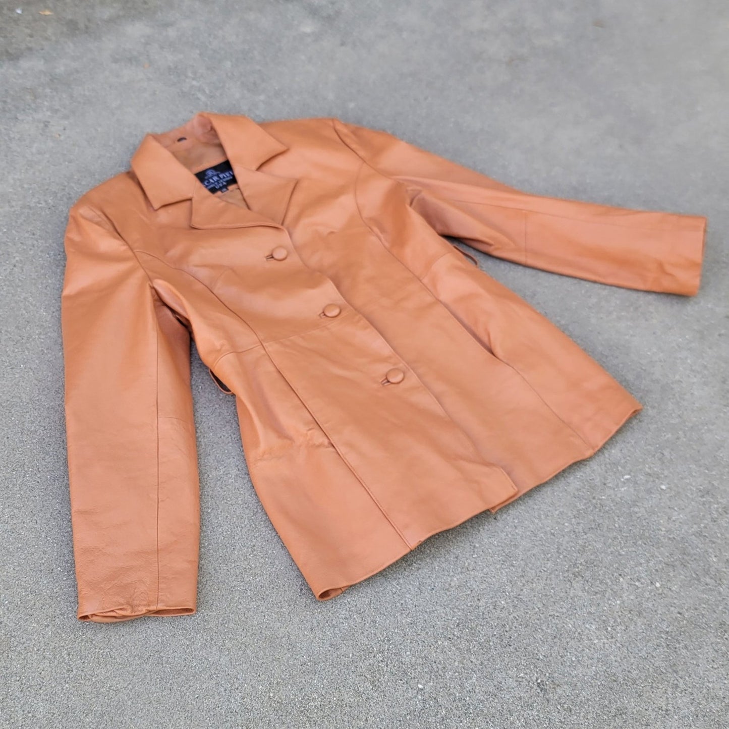 Vtg Oscar Piel Leather Jacket