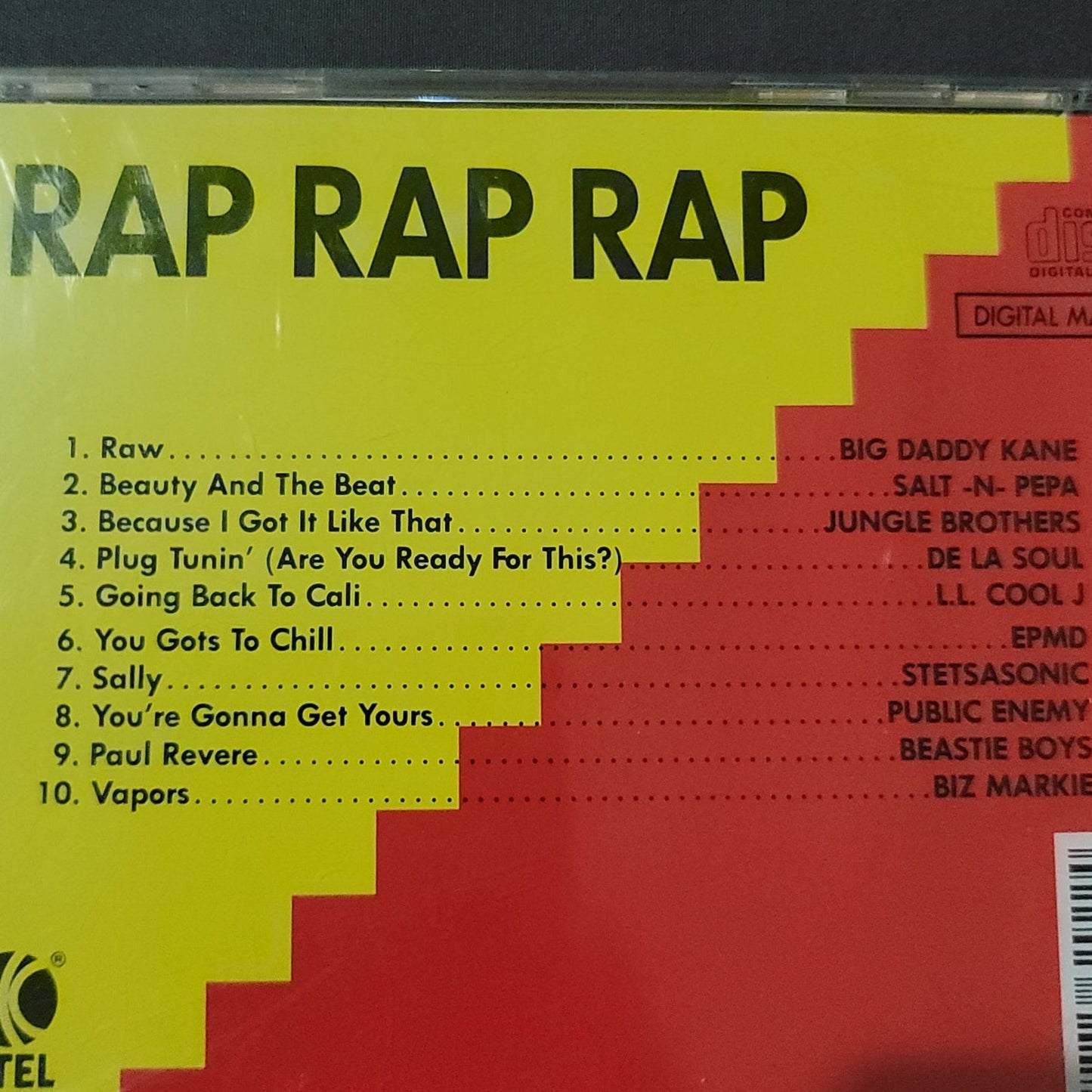 Vtg 1988 RAP RAP RAP Compilation CD Hip Hop