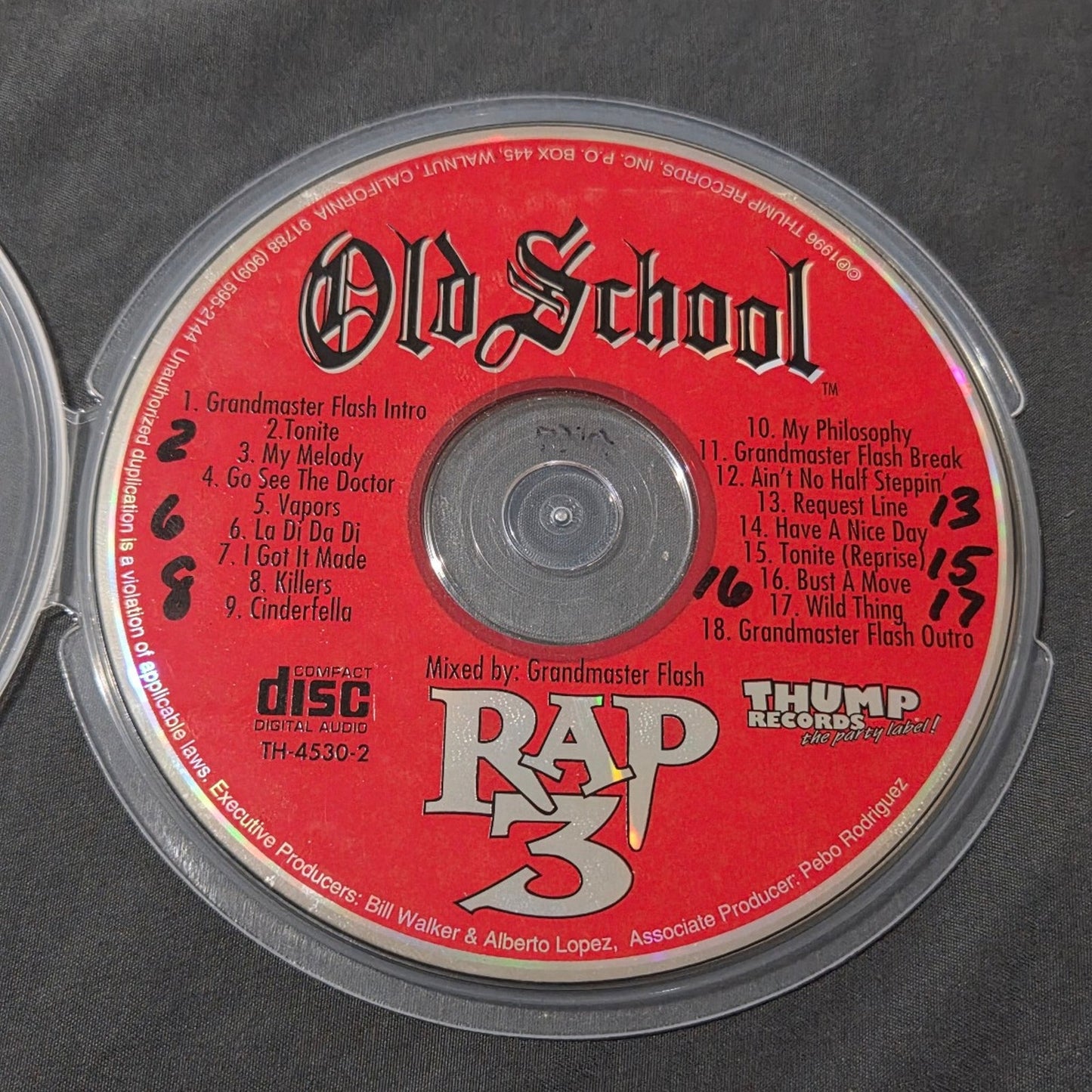 Vtg 1996 Old School Rap Volume 3 CD