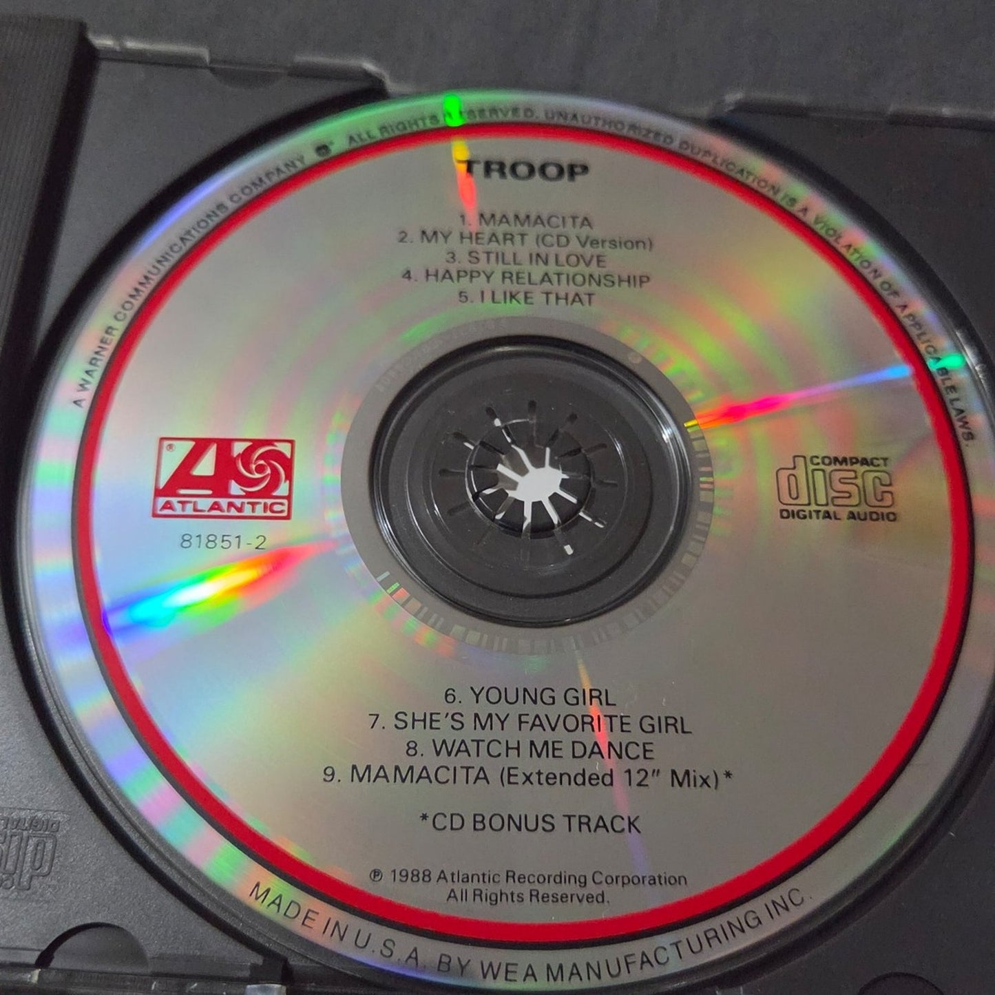 Vtg 1988 TROOP SELF TITLED CD