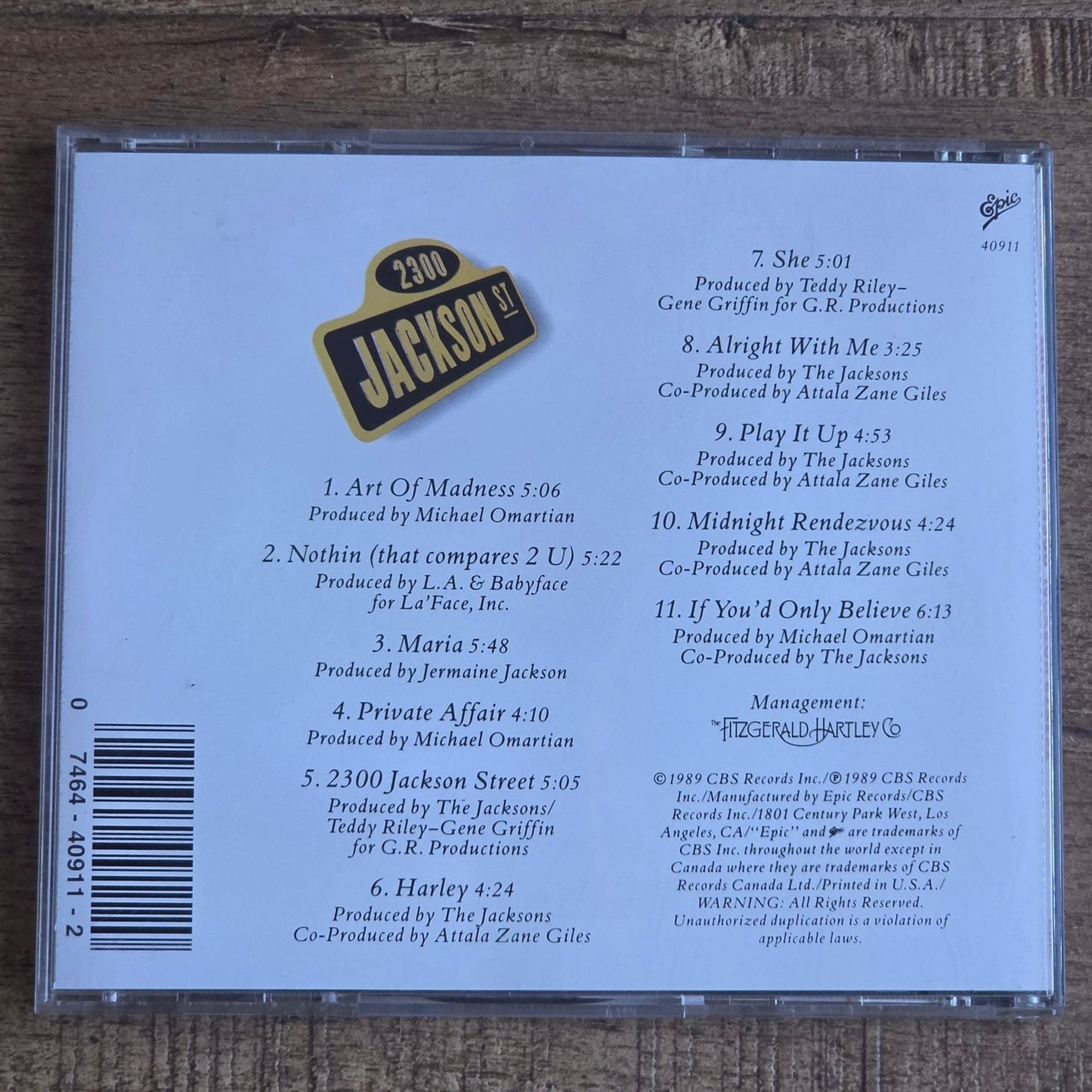 Vtg 1989 The Jacksons 2300 Jackson Street CD Michael Jackson