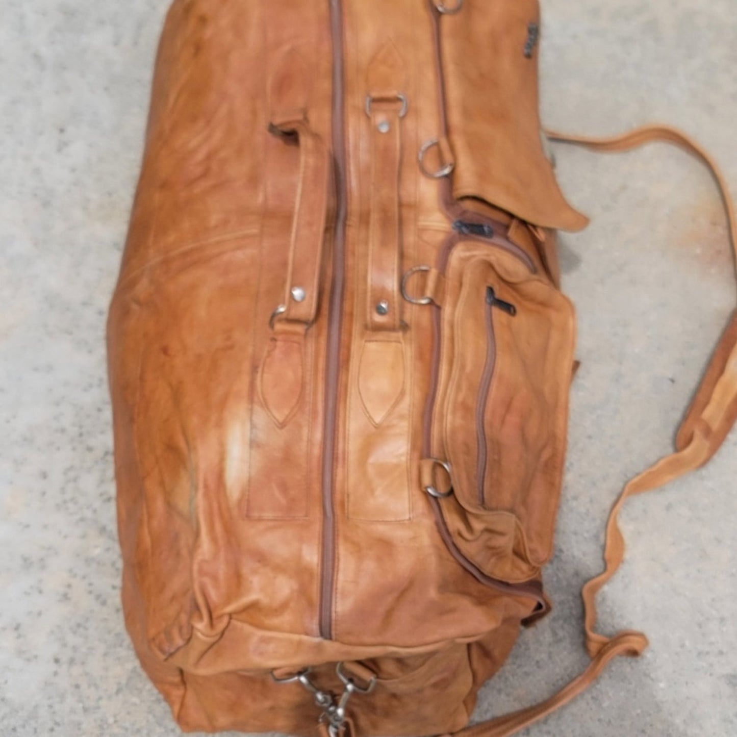 Vtg Karla Bolsas Suede Duffle Crossbody Bag Combo