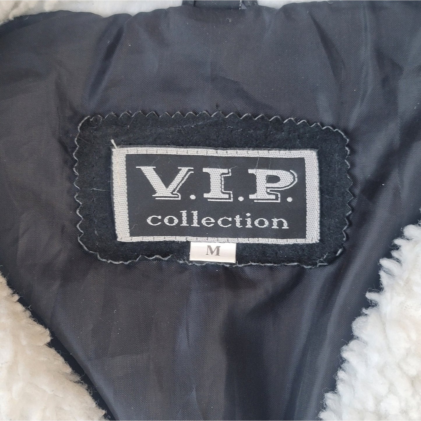 Vtg V.I.P. Southwestern Sherpa-trimmed Suede Leather Bomber Jacket