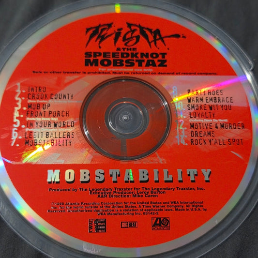 Vtg 1998 Twista & The Speedknot Mobstaz MOBSTABILITY PROMO CD RAP HIP HOP