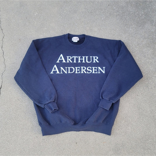 Vtg Brazos Arthur Andersen Pullover Sweatshirt