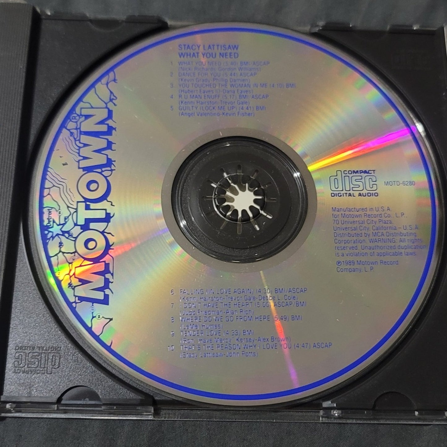 Vtg 1989 Stacy Lattisaw WHAT YOU NEED CD
