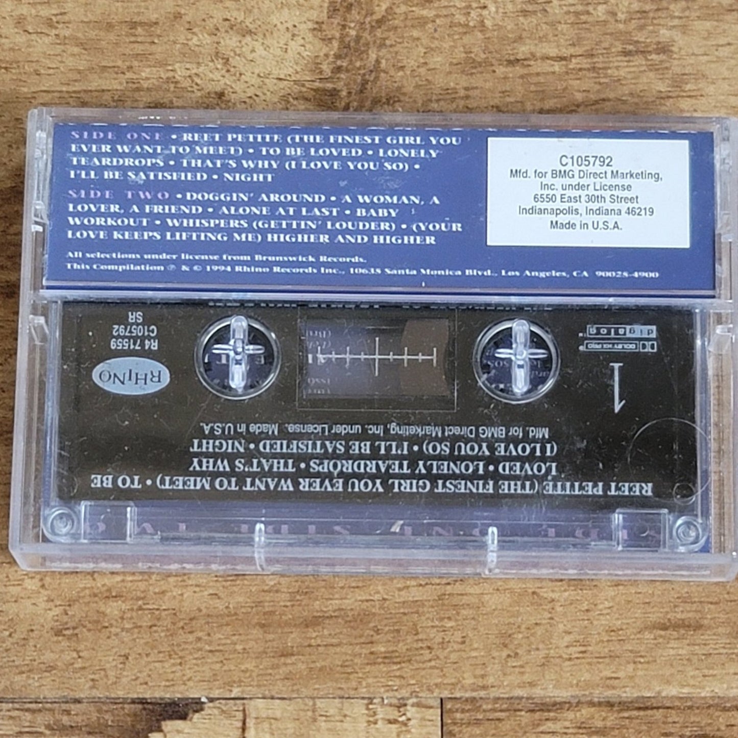 Vtg 1994 Jackie Wilson THE VERY BEST OF JACKIE WILSON Cassette Tape