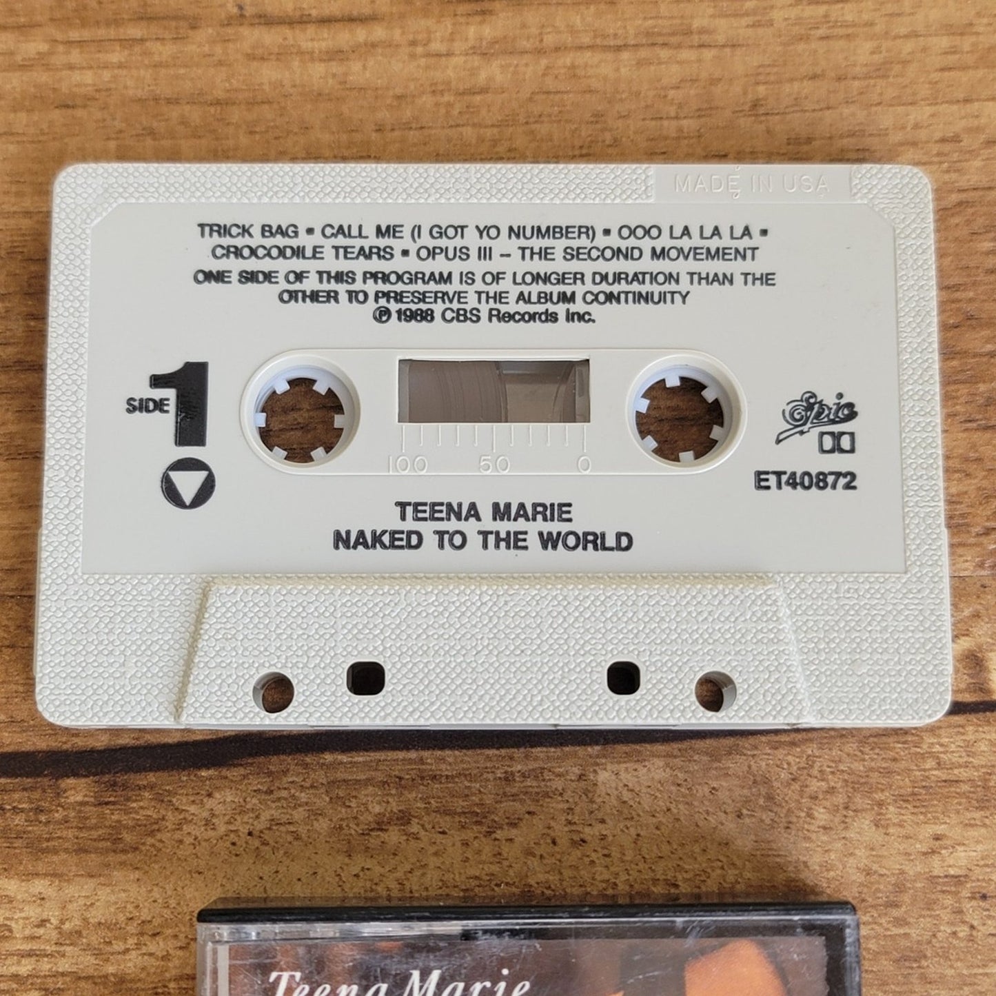 Vtg 1988 Teena Marie NAKED TO THE WORLD Cassette Tape