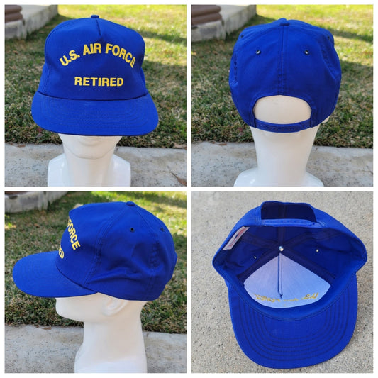 Vtg US Air Force Snapback Retired Hat