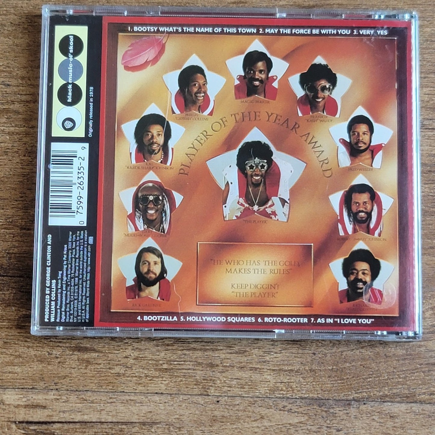 Vtg 1998 Bootsy Collins BOOTSY? PLAYER OF THE YEAR CD