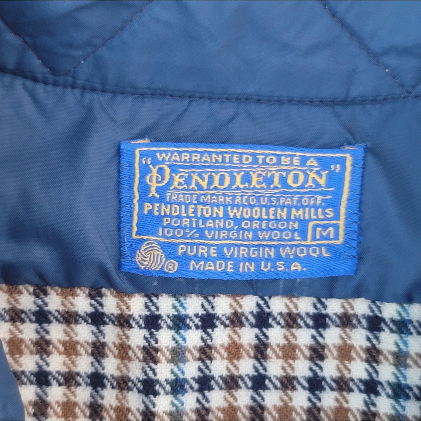 Vtg 1970s Pendleton Pure Virgin Wool Button-down Flannel Shirt