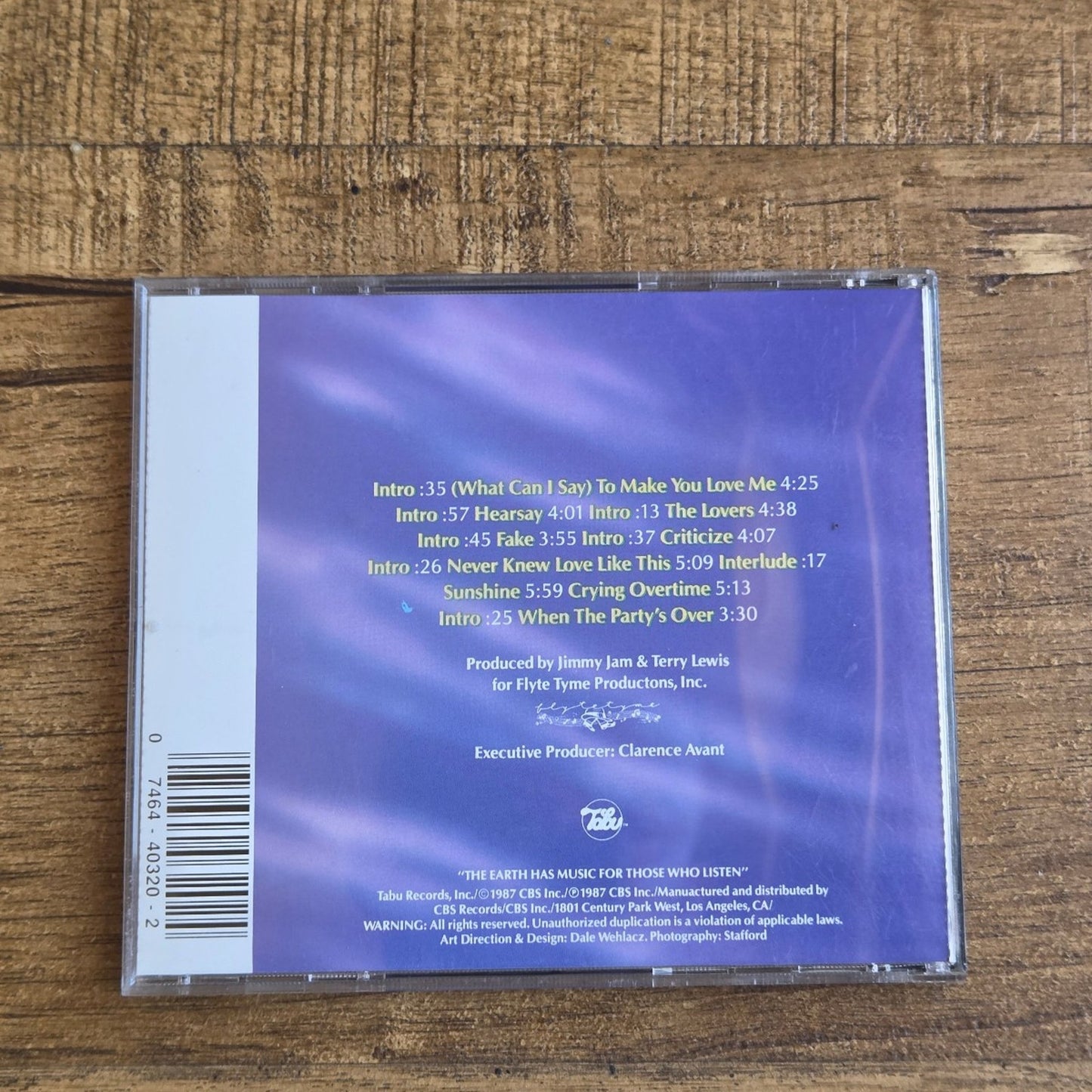 Vtg 1987 Alexander O'Neal HEARSAY CD
