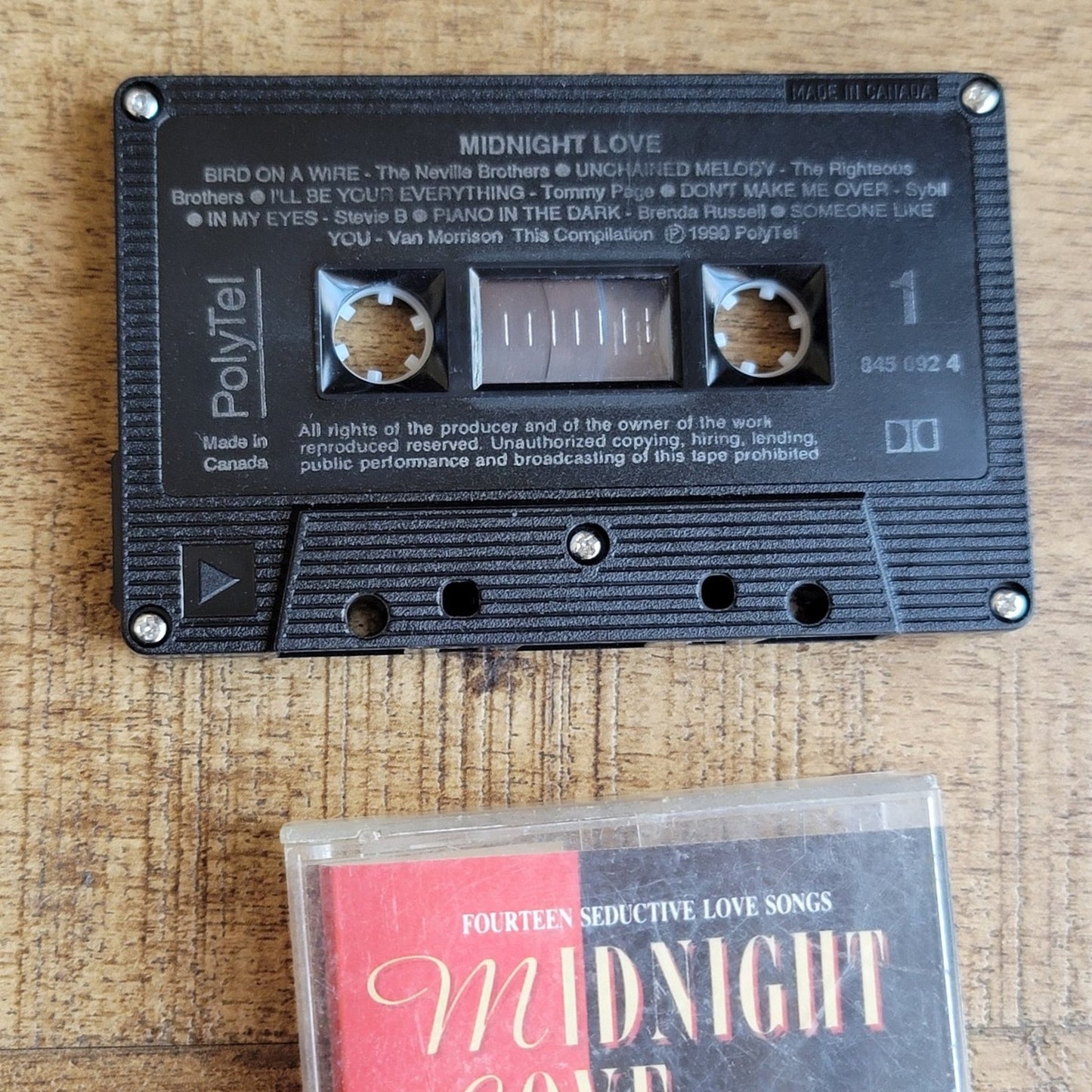 Vtg 1990 Various Artists MIDNIGHT LOVE Cassette Tape
