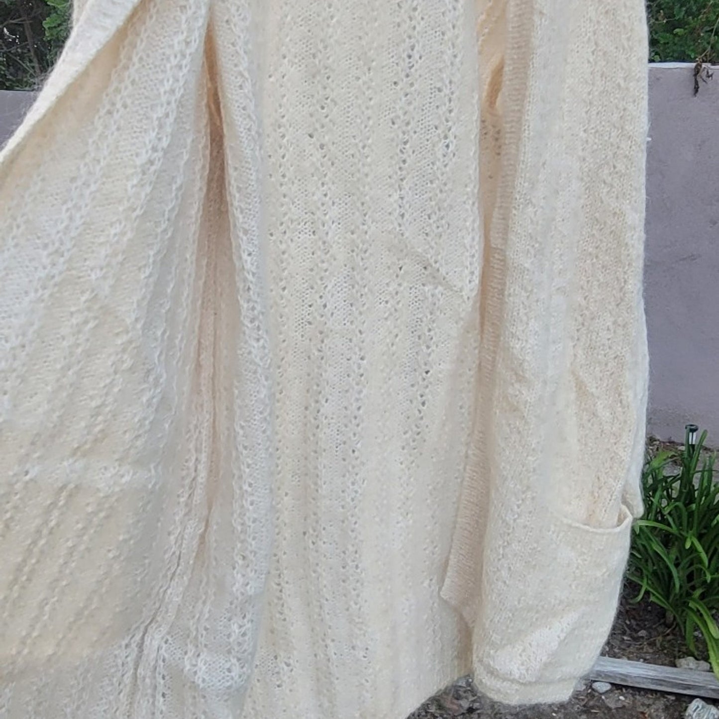 Vtg The Broadway Open Front Cardigan Sweater Made In Italy