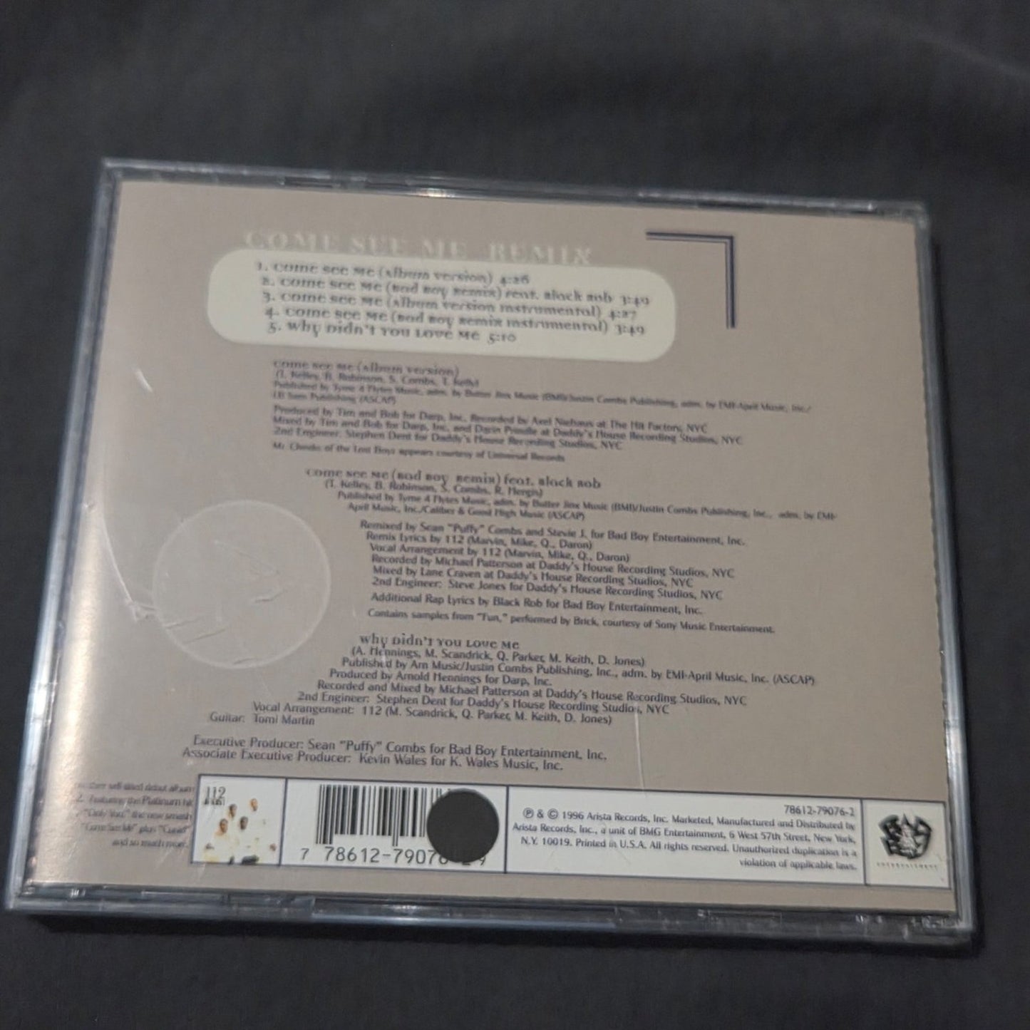 Vtg 1996 112 Come See Me Remix Maxi Single CD