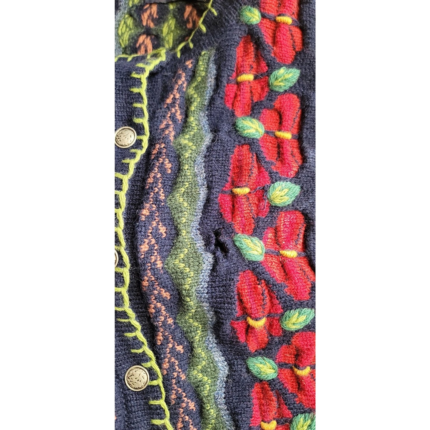 Vtg Tulchan Pure Wool Knit Cardigan Sweater