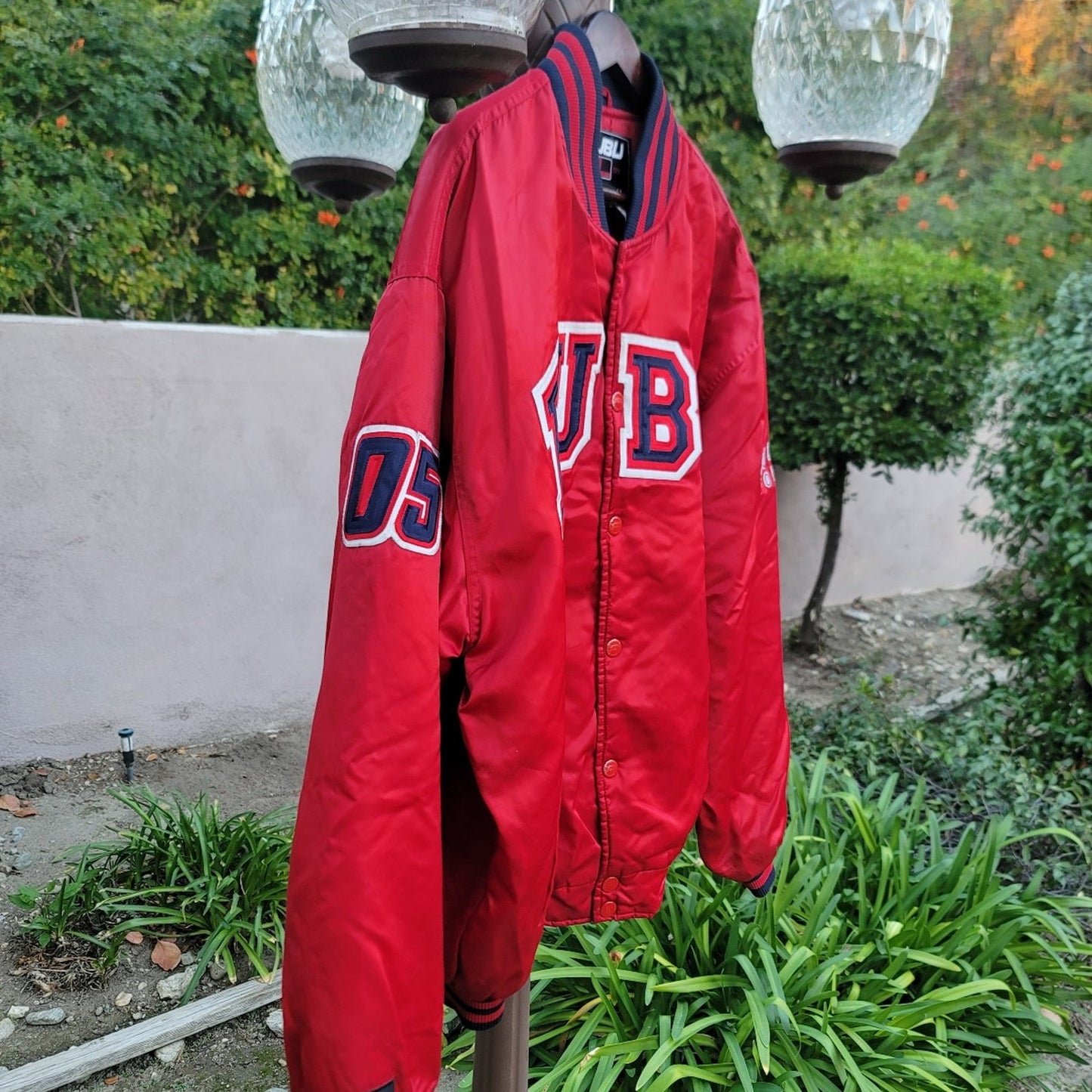 Vtg FUBU Satin Bomber Jacket