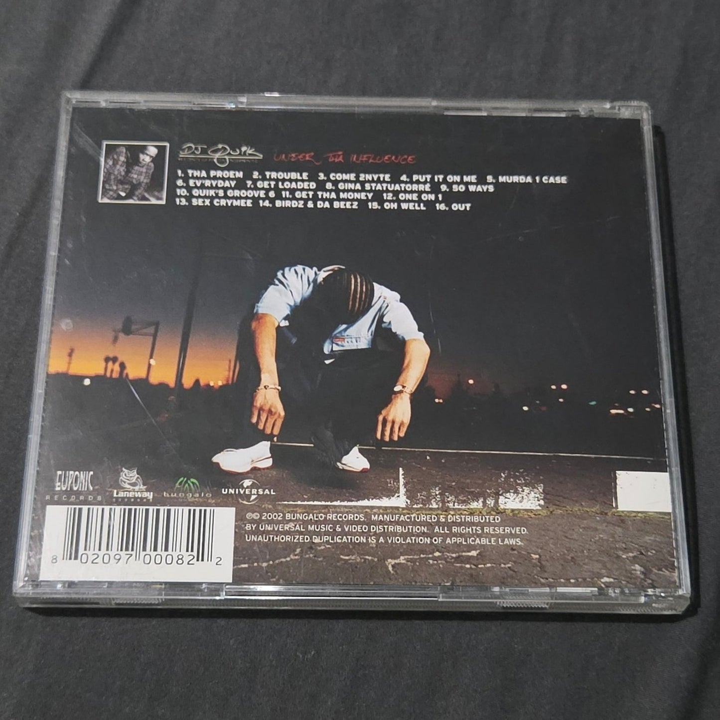 Vtg 2002 DJ Quik UNDER THA INFLUENCE CD RAP HIP HOP
