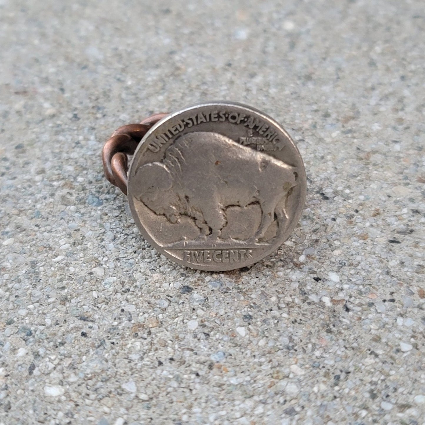 Vtg Buffalo Nickel Custom Ring