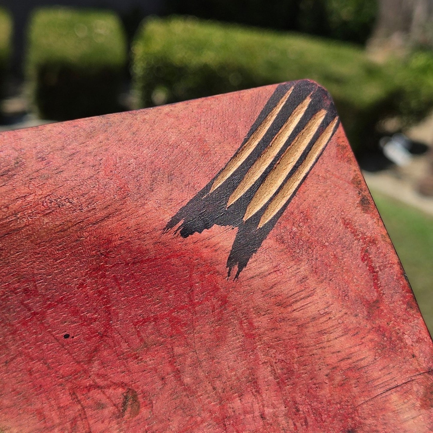 Vtg African Hand-Carved Handpainted Custom Wooden Bowl