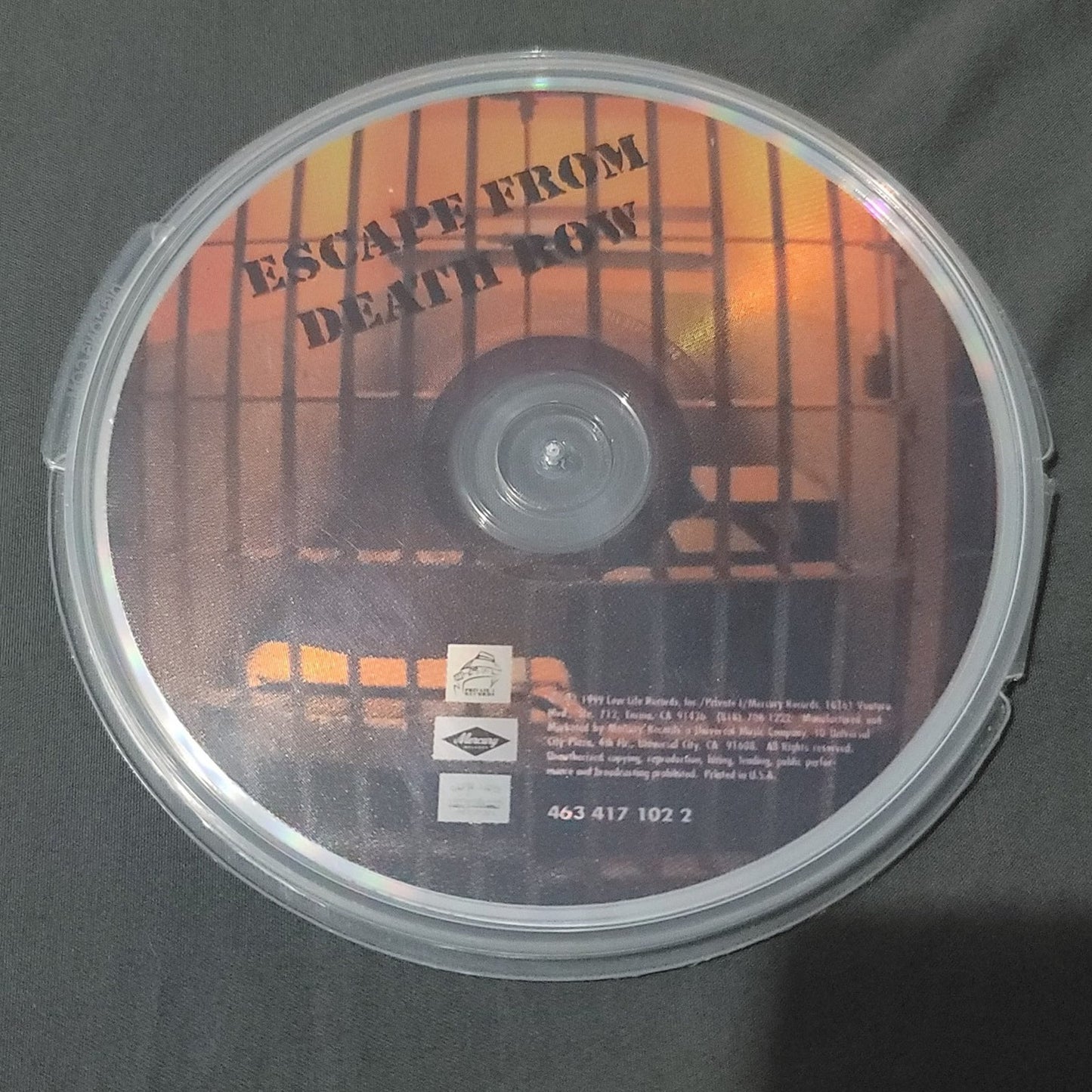 Vtg 1999 ESCAPE FROM DEATH ROW CD Various Artists RAP HIP HOP