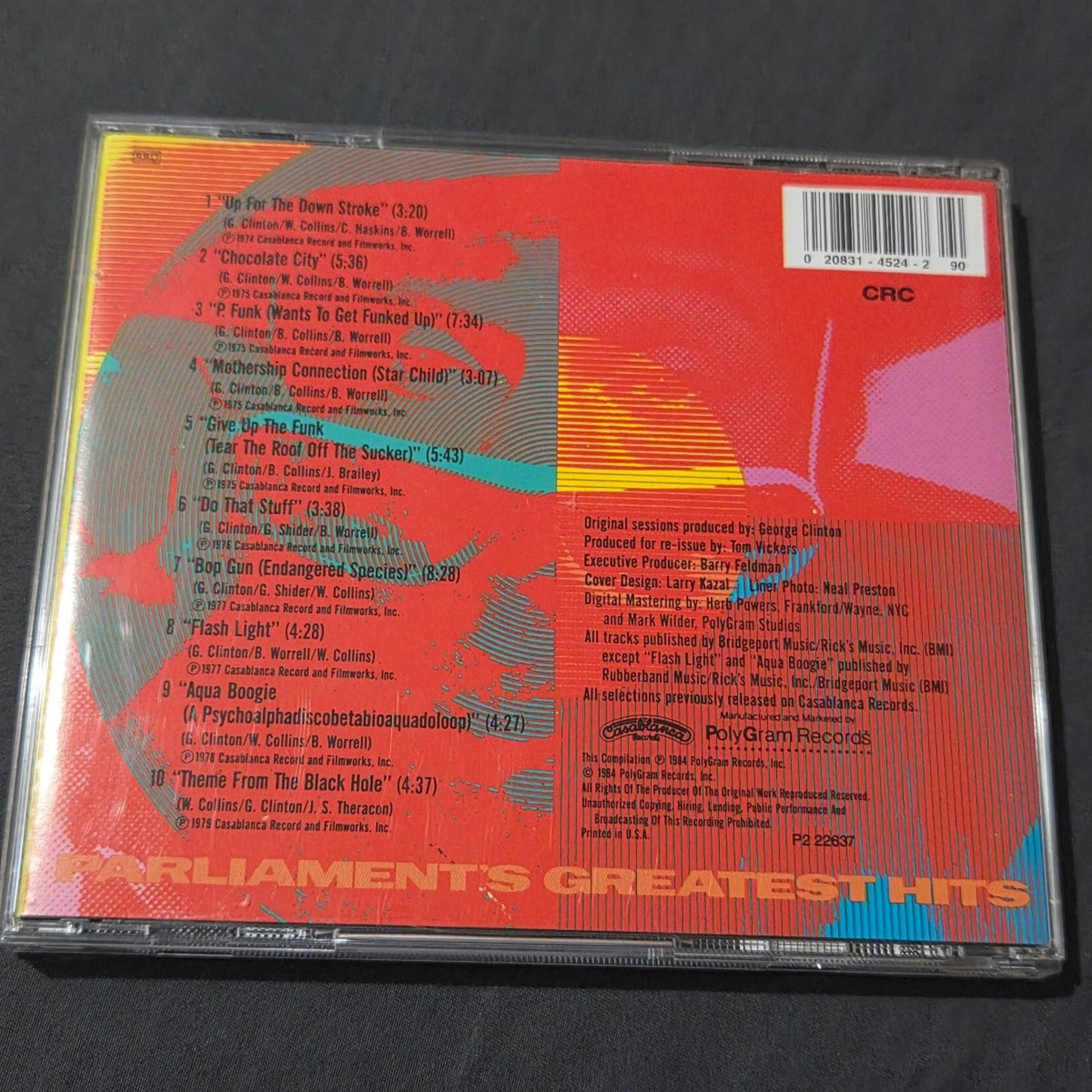 Vtg 1984 PARLIAMENT'S GREATEST HITS GEORGE CLINTON