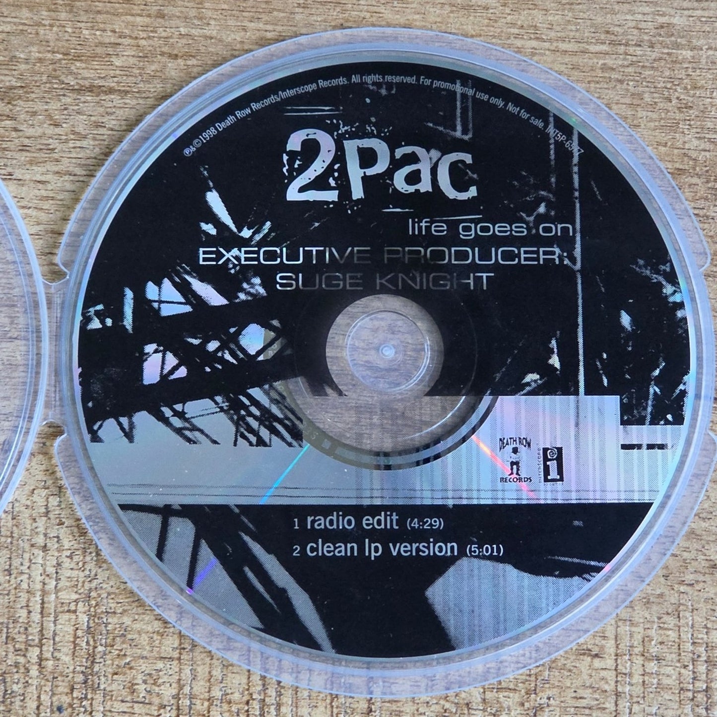 Vtg 1992 2Pac Tupac LIFE GOES ON PROMO CD DEATH ROW RECORDS