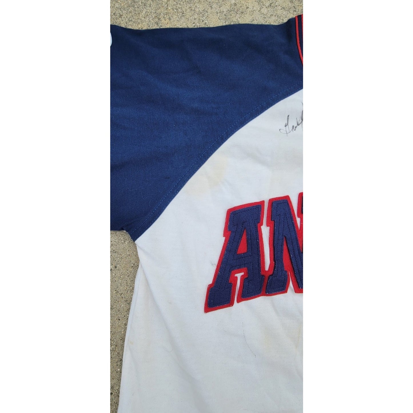 Vtg 1980s Starter California Angels Autographed Jersey