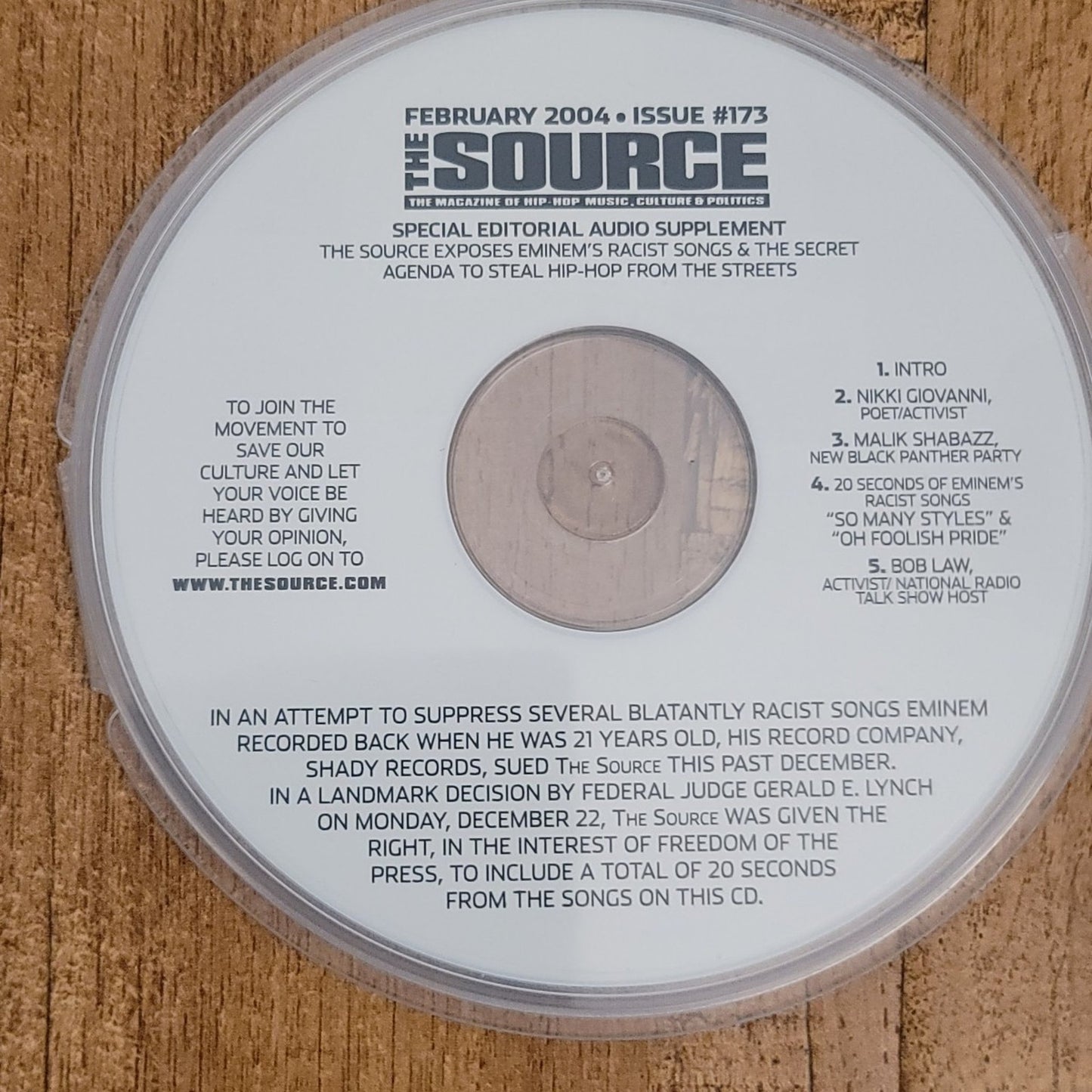 Vtg 2004 The Source February 2004 Issue #173 CD RAP HIP HOP