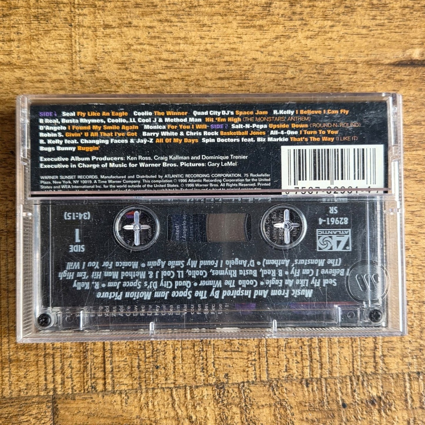 Vtg 1996 Space Jam Soundtrack Cassette Tape Michael Jordan Bugs Bunny