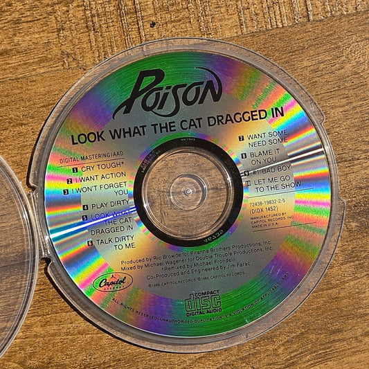 Vtg 1986 Poison LOOK WHAT THE CAT DRAGGED IN CD